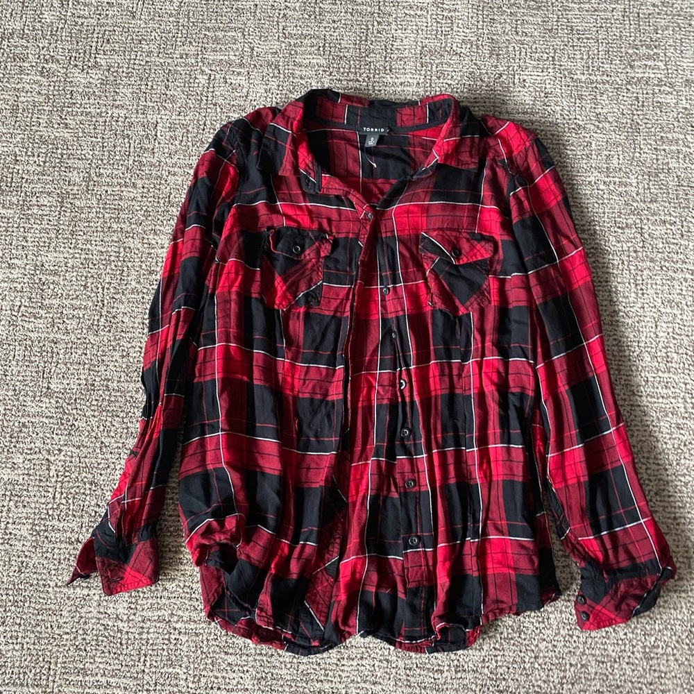 Torrid Plaid Button Up